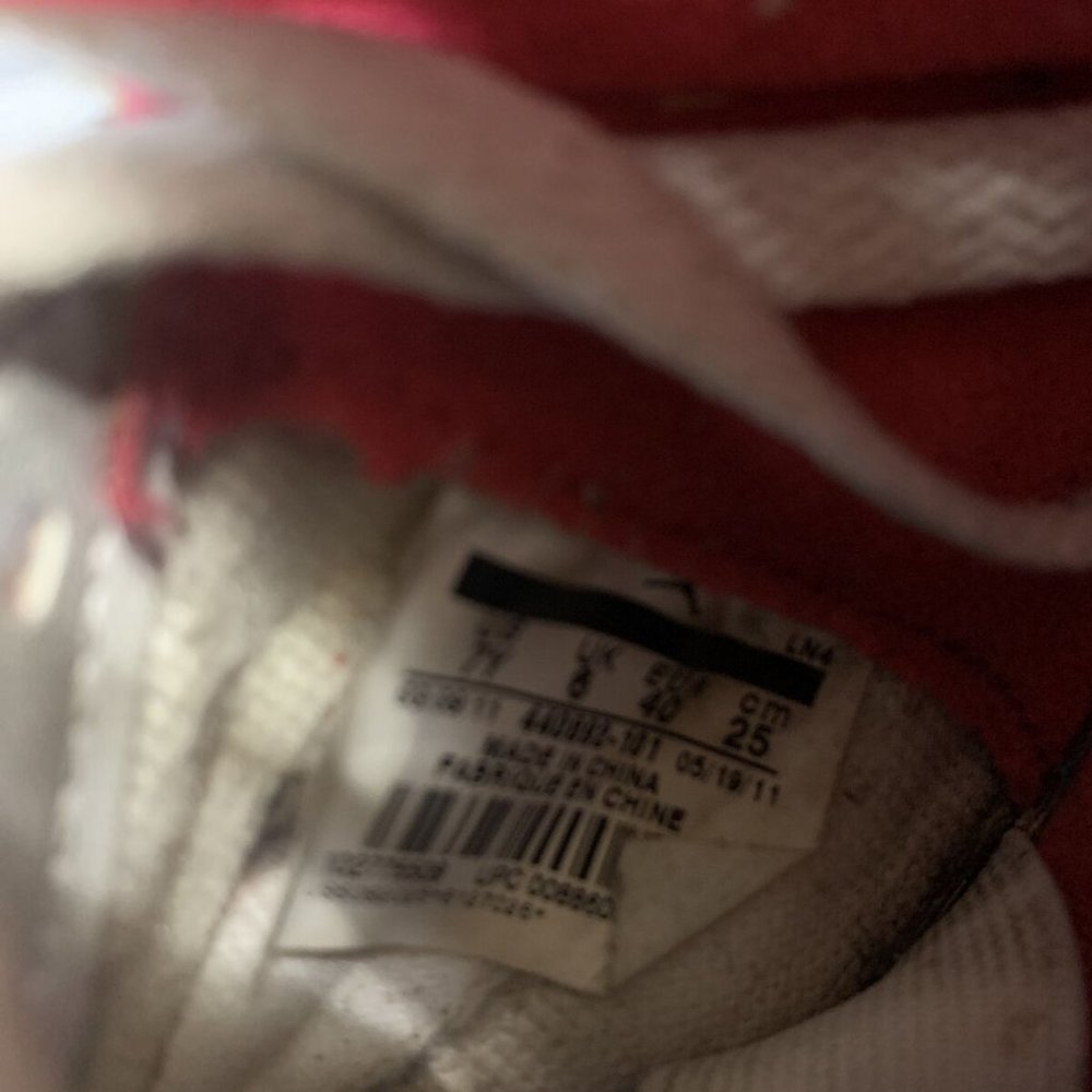 Nike 440892-101 Air Jordan 5 Retro Red Leather 7Y - Picture 4 of 9